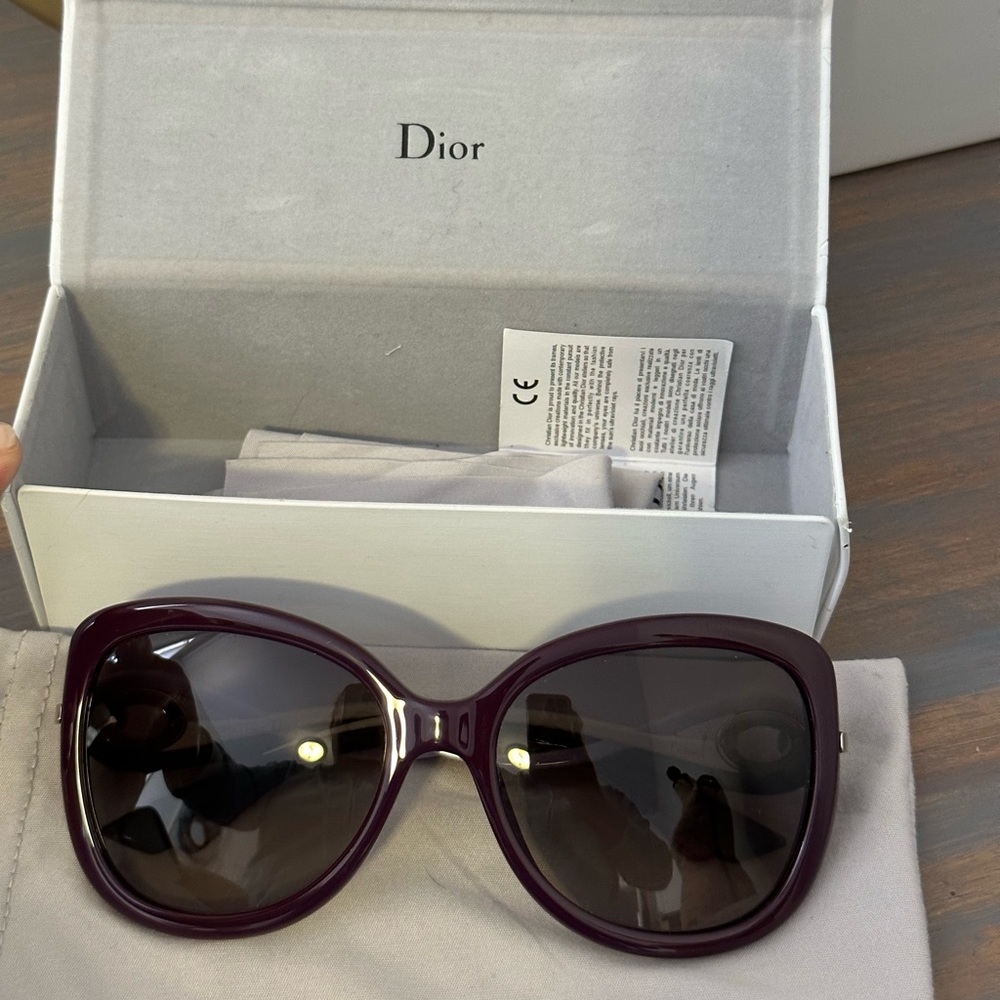Dark plum Dior sunglasses